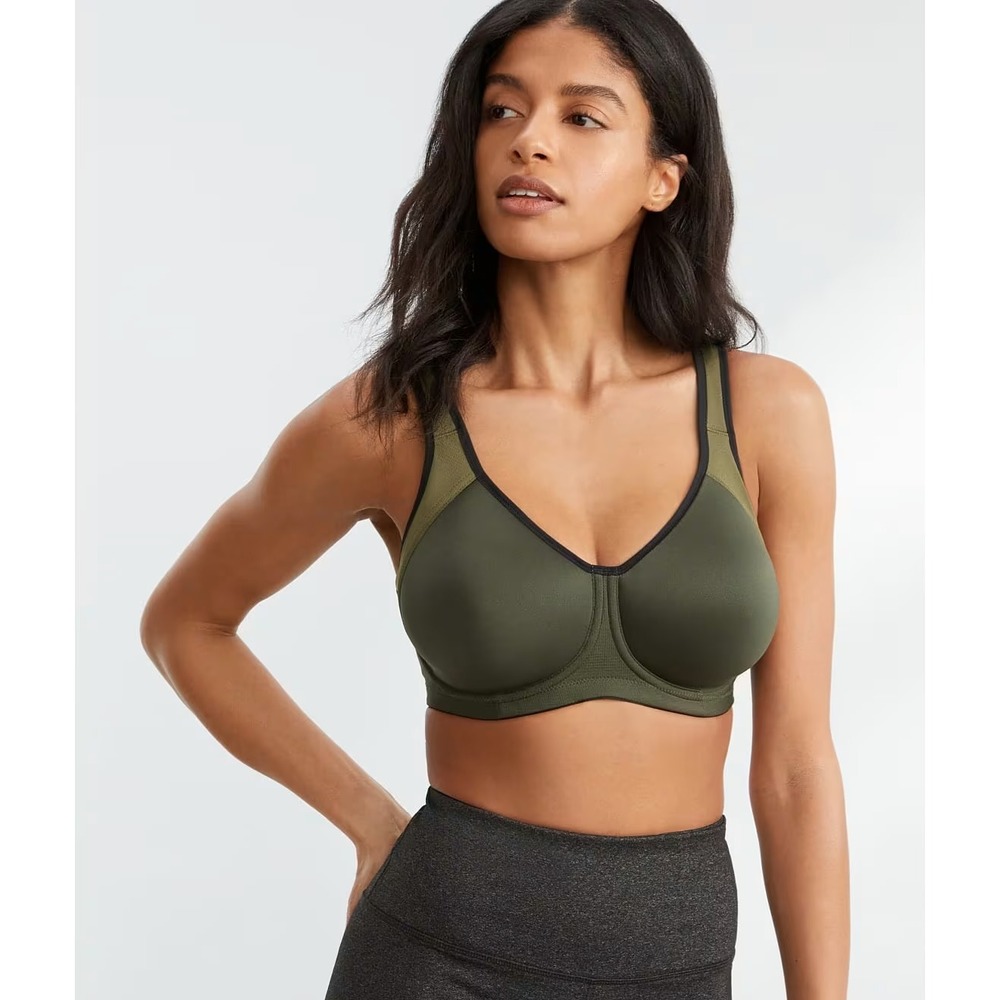 Freya Sonic High Impact Underwire Sports Bra Green Size 36DDD 36F